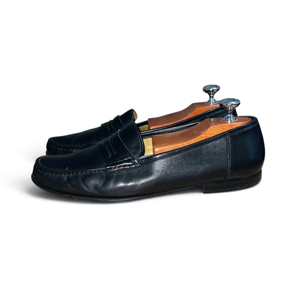 Magnanni Penny Loafers Mens 12 Black Leather Dress Shoes 10295 Spain